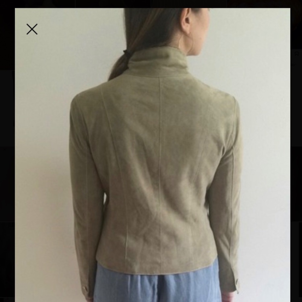 Chanel Olive Green Suede Jacket - Picture 4 of 13